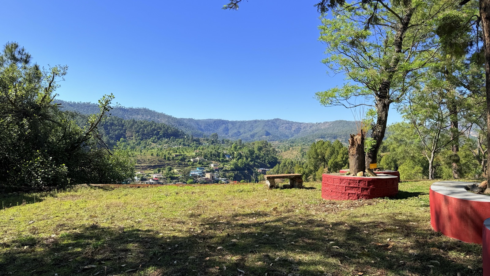 Garden with valley and mountain views