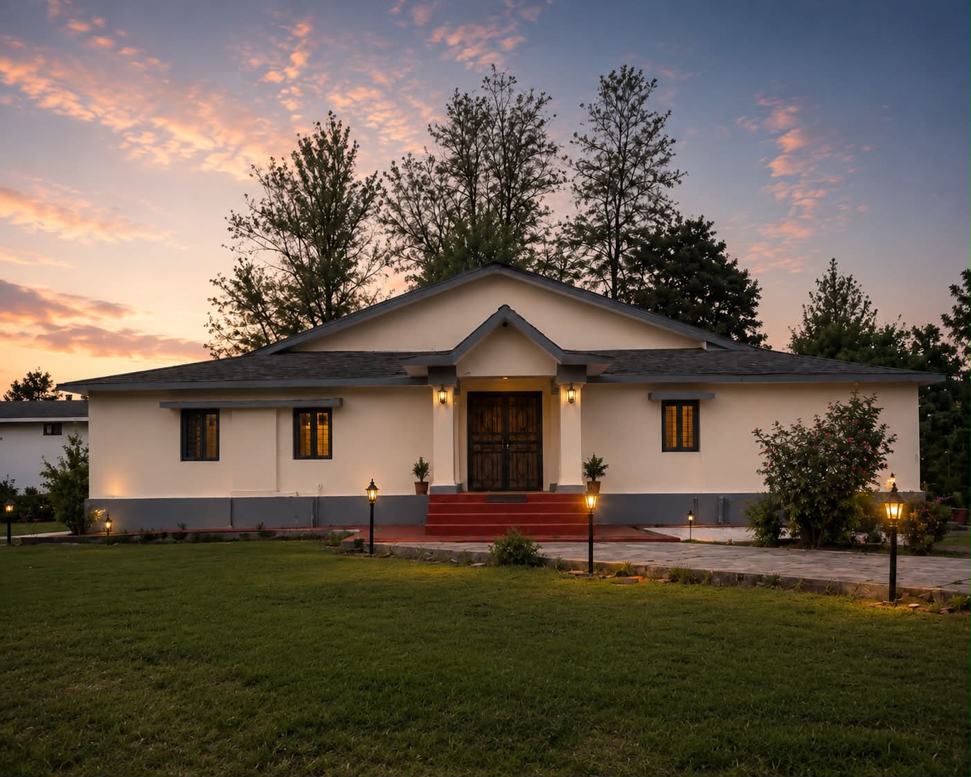 Doi Stays Dak Bungalow exterior with garden pathway